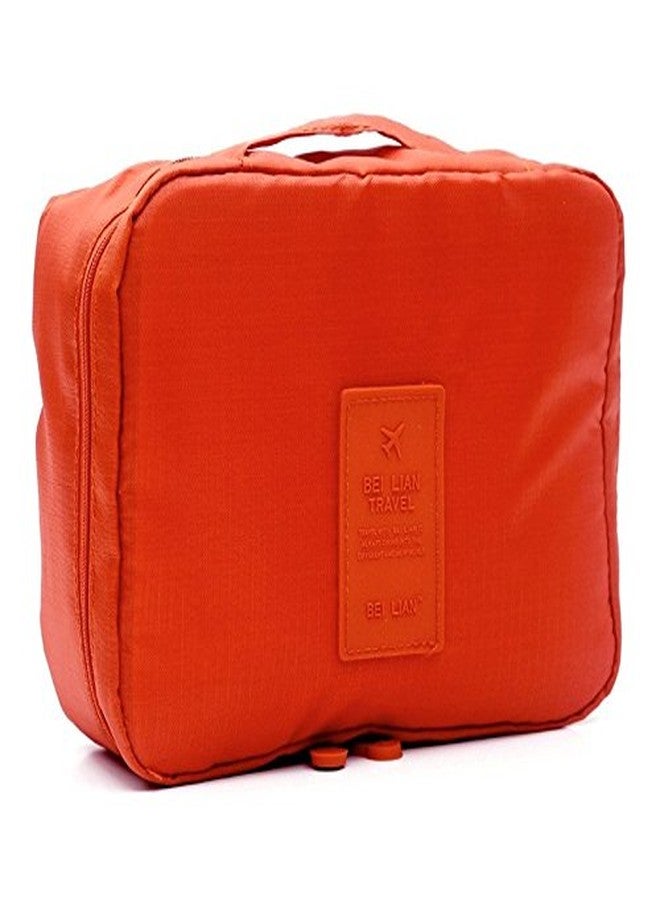 Pindia Nylon, Polyester Multi-Functional Cosmetic Travel Organizer, Brown - Image 1